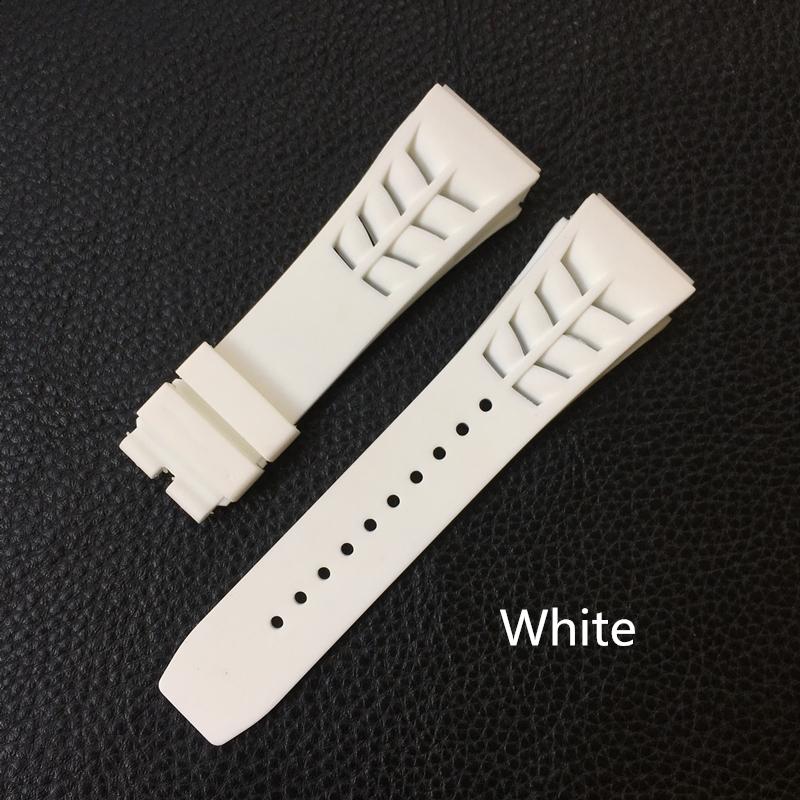 Rot Schwarz Grün Grau Orange Gelb Weiß Weiches Silikon-Gummi-Armband für Richard Watch Mille RM011 RM050 Crew-Armband