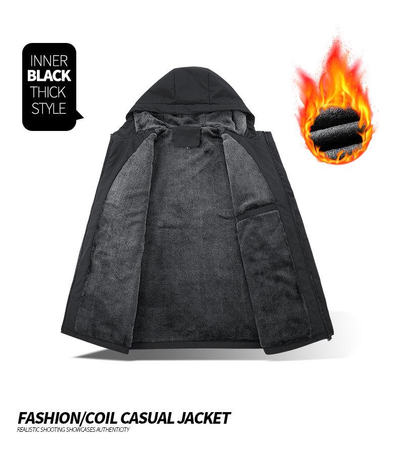 Men's Spring/Autumn Lightweight Hooded Workwear Jacket - European Size, Loose Fit, Casual Single-layer