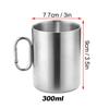200ml/300ml/400ml Camping Water Cup Stainless Steel Coffee Mug Tea Cup With Carabiner Handle