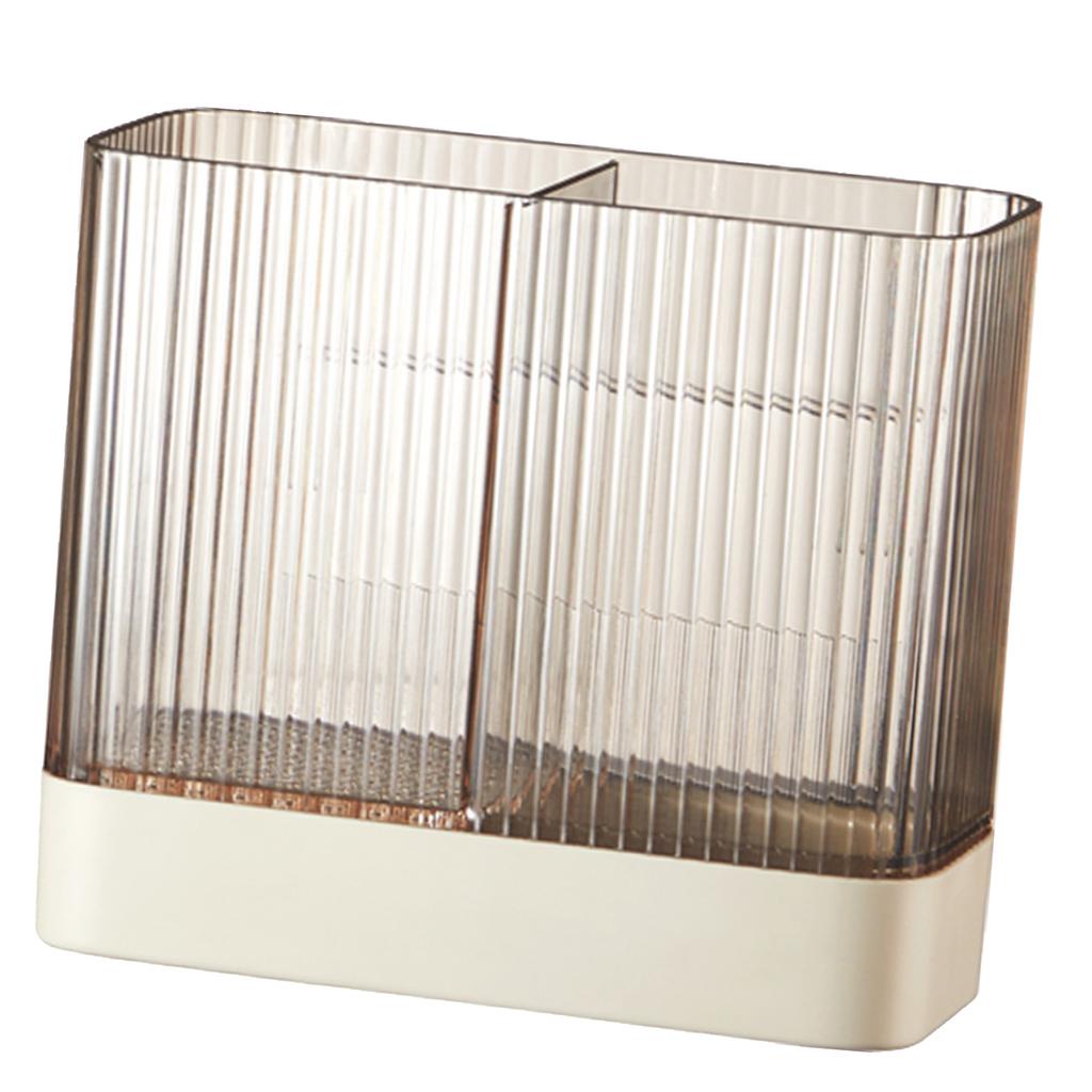 Kitchen Utensil Holder with Drain Hole Wall Mounted Plastic for Cutlery Chopstick Spoons Forks