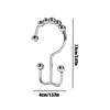 Shower Rod Hooks 12 Pieces Double Glide Drapery Hanger Shower Hooks Rings For Home Window Closet Bathroom Hotel Dorm Gym