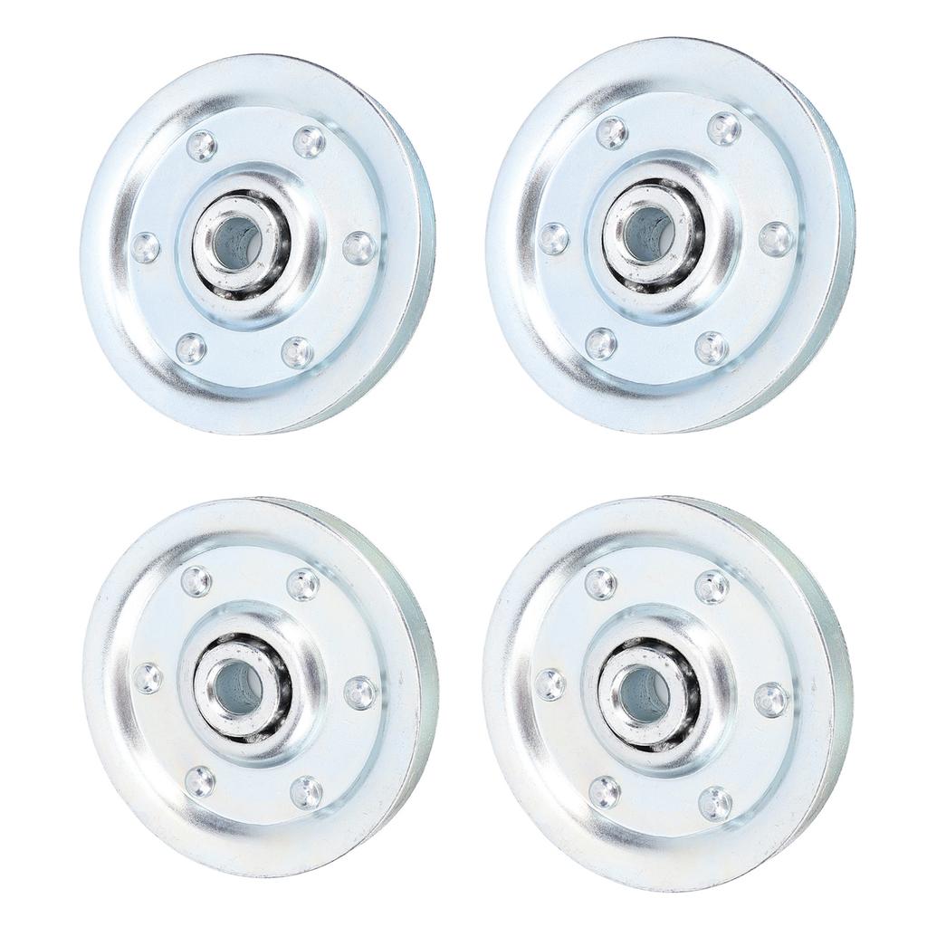 4PCS 3in Heavy Duty Garage Door Pulley Kit Zinc Plated Quiet 200LB Rated Load for Most Garage Doors