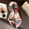 New Long Neckerchief Skinny Hair Bands Women Silk Scarfs Fashion Headbands Bag Scarves Print Hairband Neck Scarf For Ladies