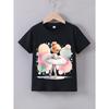 Summer Short-Sleeve T-Shirt for Girls Featuring a Beautiful Ballet Dancer Print