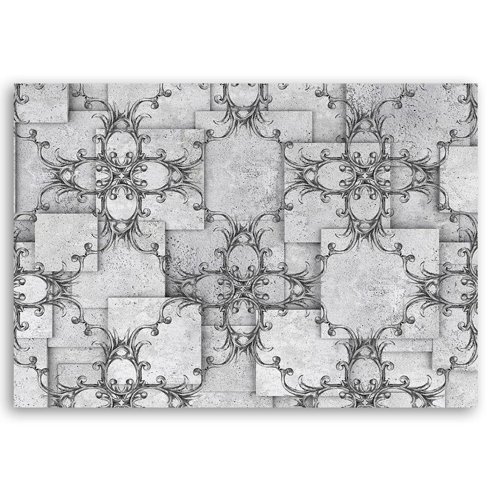 Canvas Print, Oriental Pattern On a Shamrock Background