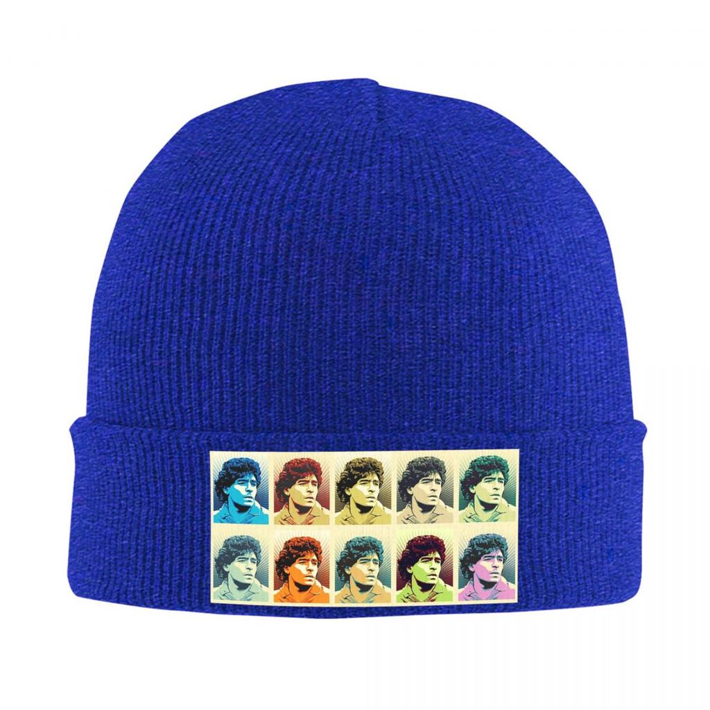 Diego Maradona D10 El Pibe Obey Warhol Style Warm Knitted Cap Winter Knit Bonnet Hat Skullies Beanies Hip Hop Caps for Unisex
