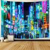 Japan Tokyo Shinjuku Shopping Street Neon Light Alley Living Room Bedroom Sofa Background Decoration Wall Tapestry Yoga Mat
