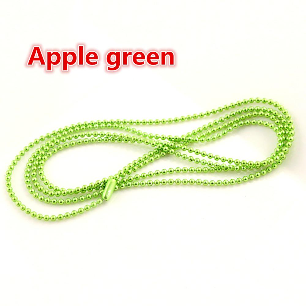 5pcs 1.5 2.0 2.4mm Length 70cm (27.5 inch) 10 Colors Plated Ball Beads Chain Necklace Bead Connector For Charms Base and Tray