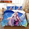 3D Game Tower of Fantasy Anime Bedding Set Duvet Cover Full Queen King Size Pillowcase Bed Print Aldult Kid Bedroom Single Twin