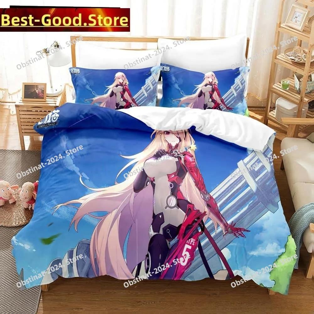 3D Game Tower of Fantasy Anime Bedding Set Duvet Cover Full Queen King Size Pillowcase Bed Print Aldult Kid Bedroom Single Twin