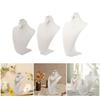 Sturdy Lint Covered Necklace Bust Portable Jewelry Organization Home Accessory Necklace Display Rack Decoration
