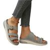 Sandalias de cuña ligeras para mujer, sandalias de verano casuales deportivas, suela gruesa, correa ajustable de velcro, punta abierta, slip-on, calzado cómodo