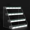 Clear Acrylic Cigarettes Display Stand With Price Slot Supermarket Store Cigarette Holder Cosmetic Nail Polish Ladder Rack Shelf