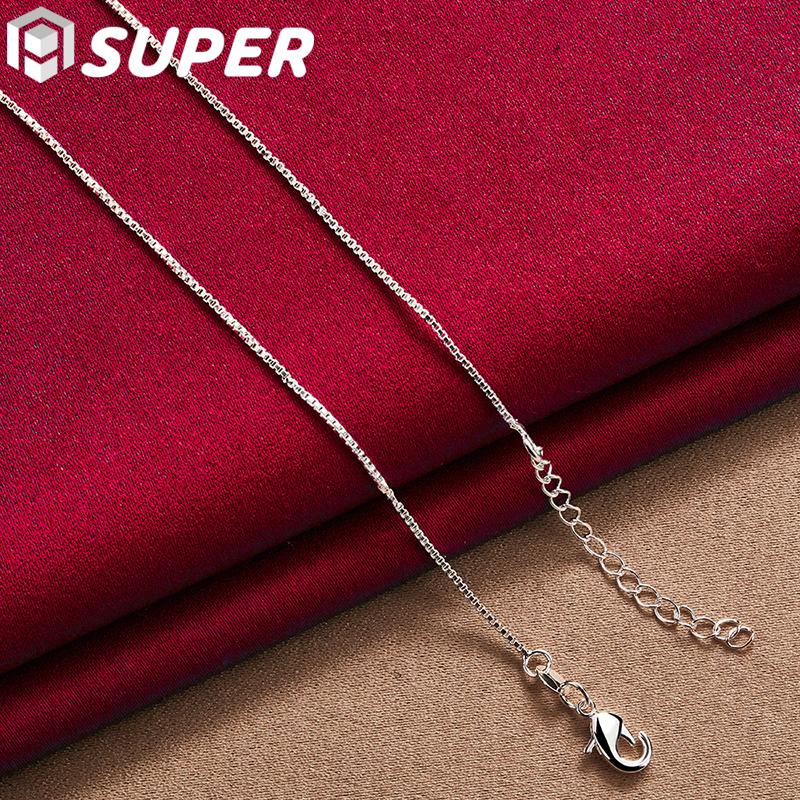 925 Sterling Silber Romantische Herz Schlangenkette Halskette Hochzeit Modeschmuck