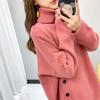 Sweater Women Loose Outside Wear Lazy Wind Set Head High Collar Korean Version of Thickened Knitted Tops