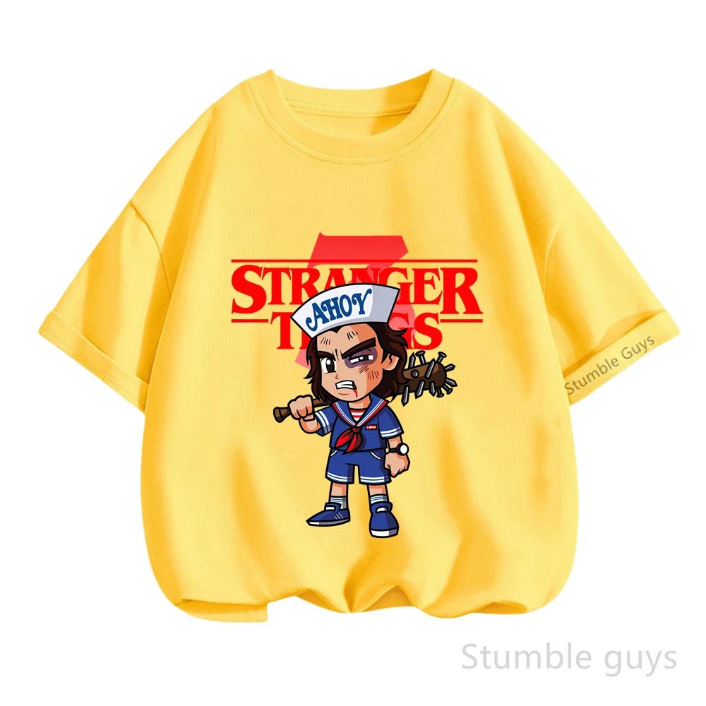 Summer Boys and Girls Cartoon T-Shirt Children's 'Stranger Things' Short-Sleeve Anime T-Shirt Top