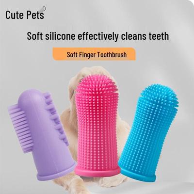 Silikon-Zahnbürsten-Fingerling-Set für Hunde und Katzen