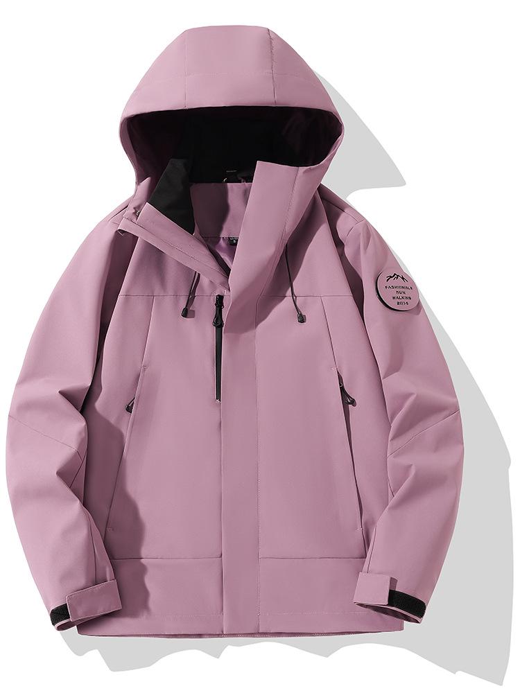 Men's and Women's Windproof Waterproof Hooded Mountaineering Jacket for Spring and Autumn - Outdoor Climbing Coat