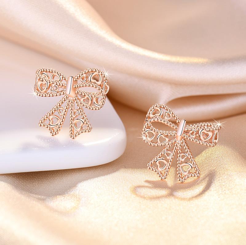 

925 Sterling Silver Heart AAA Zircon Stud Earrings For Women Exquisite Student Girlfriend Jewelry Accessories Wedding Party Gift