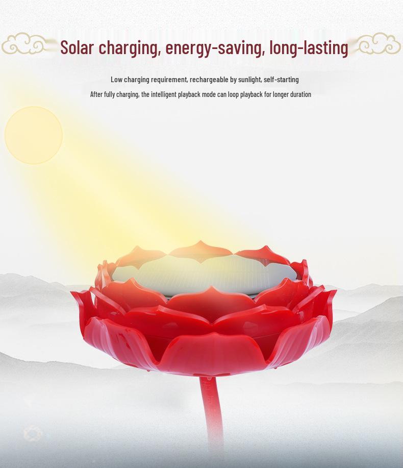 Lotus 24-Hour Solar Outdoor Speaker: Rainproof, Lightning-Protected, Sun & Frost Resistant, High Volume Playback