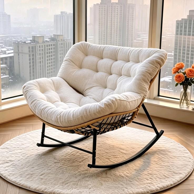 Exclusive OEM Rattan Rocking Chair for Living Room or Balcony