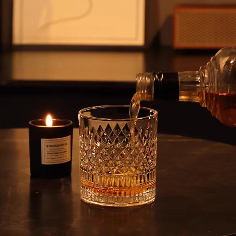 1PCS Whiskey Glass, Old Fashioned Rocks Glasses Tumblers, Glassware for Cocktail Scotch, Bourbon, Gin, Voldka, Brandy