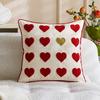 1PC Valentine's Day Heart Tufted Cushion Cover Couple Festive LOVE Embroidered Pillow Cover Red Pink Wedding Party Home Decor