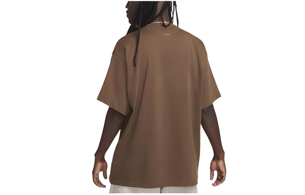 Nike Daily Vintage T Shirts Unisex Brown Crew Neck Moderate Straight Fit FB2736-259
