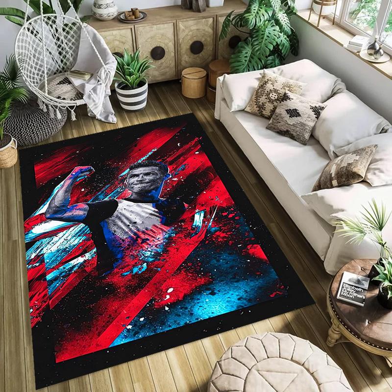 Cristianos dynamischer Zug Teppich Geeignet für alle Jahreszeiten Heimdekoration Schlafsaaldekor Kunst Mode