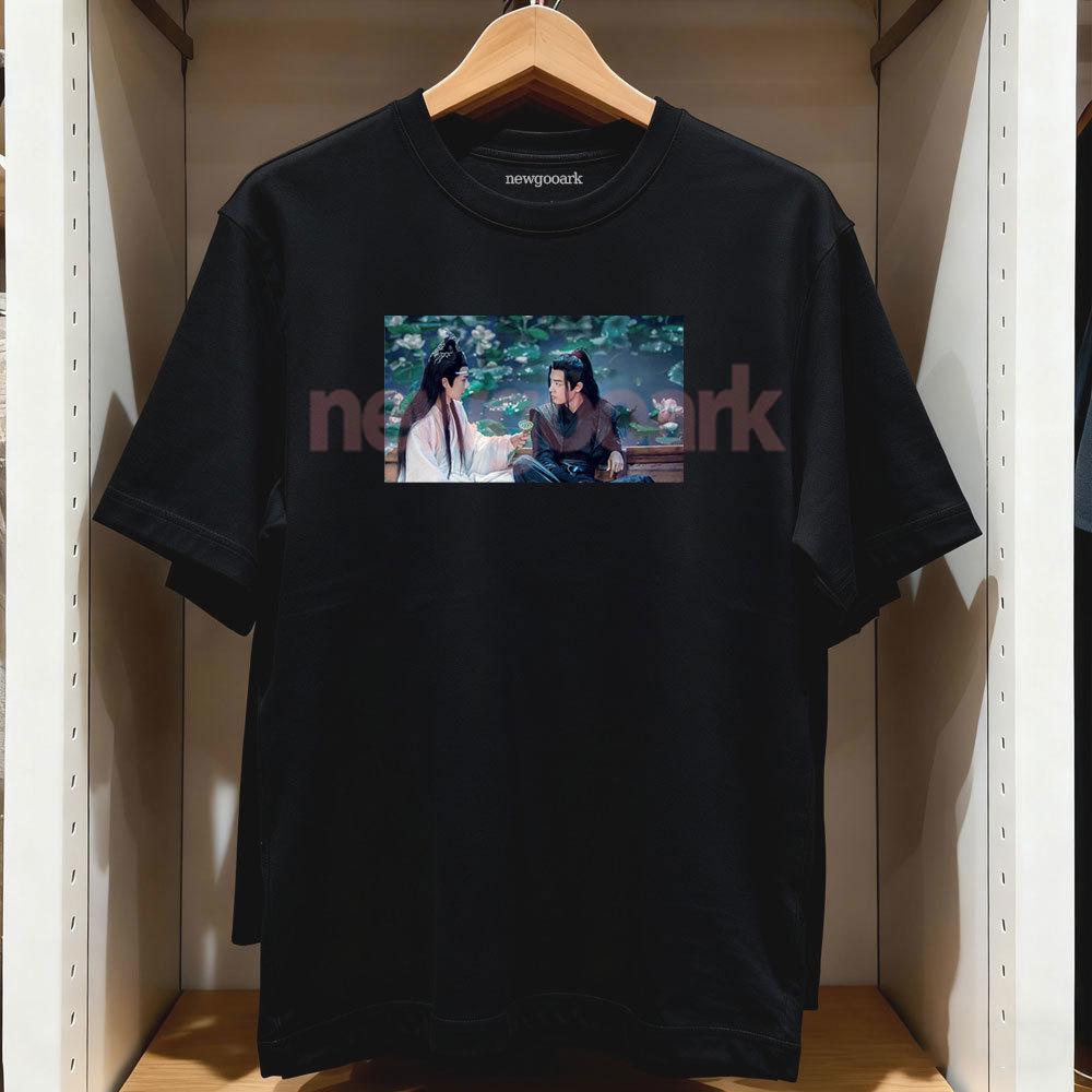The Untamed Mo Dao Zu Shi Wei Wuxian Lan Zhan Cotton Printed T Shirt Unisex Adult Casual Streetwear Couple Tops Tee Short Sleev