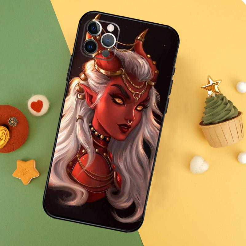 Aesthetic Devil Woman Bad Girl Phone Case For iPhone 14 16 15 12 11 13 Pro Max X XR XS Max 7 8 Plus 12 13 Mini Cover Coque