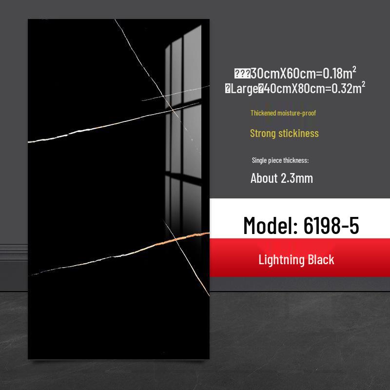 Wasserdichter Marmor Fliesenaufkleber: Selbstkleidende, schimmelresistente PVC-Wandverkleidung für Küchen & Bäder