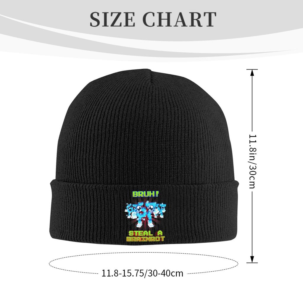 Bruh Los 67 Six Seven 6-7 Funny Brainrot Knitted Hat Beanie Winter Hat Warm Acrylic Casual Caps Men Women Gift,
