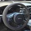 Hand Stitched Non-slip Black  Leather Suede Car Steering Wheel Cover For Jaguar XFL XE XJL F-PACE XKR E-PACE F-Type