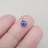Xiaomi 5pcs Blue Evil Eye Stainless Steel Charms With Lobster Clasp Gold Color DIY Pendant for Bracelet Necklace Earring Jewelry Making