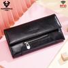 Humerpaul Women Wallet New Style Female Fashion Money Bags Cow Leather Card Holder Clutches Tri-fold Handy Purse High Capacity