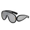 Oversized Y2K Punk One-Piece Sunglasses Women Sports Wave Mask Sun Glasses Luxury Steampunk Eyewear
