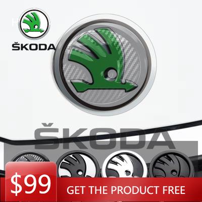 AAABO1 For Car Sticker New ABS Car Front Rear Emblem For SKODA Rapid Fabia 1 2 Karoq Yeti Superb Vision Octavia A7 RS Decals Trun