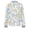 Women's Retro Street Lazy V,neck Long Sleeve Button Floral Print Pullover Top
