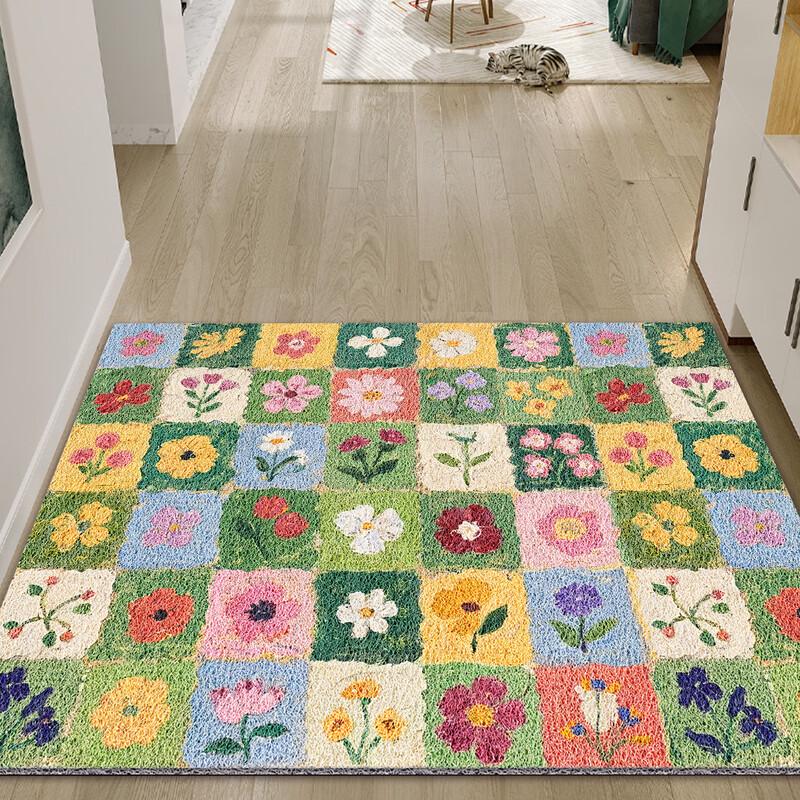 Floral Oil Painting Style Entrance Mat