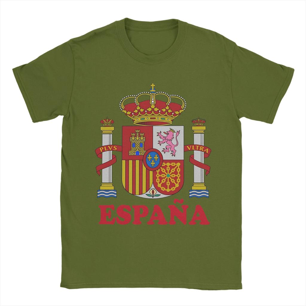 Spanish Map Flag of Spain T Shirt Mens 100 Cotton Vintage TShirts Crew Neck Tee Shirt Short Sleeve Tops 4XL 5XL