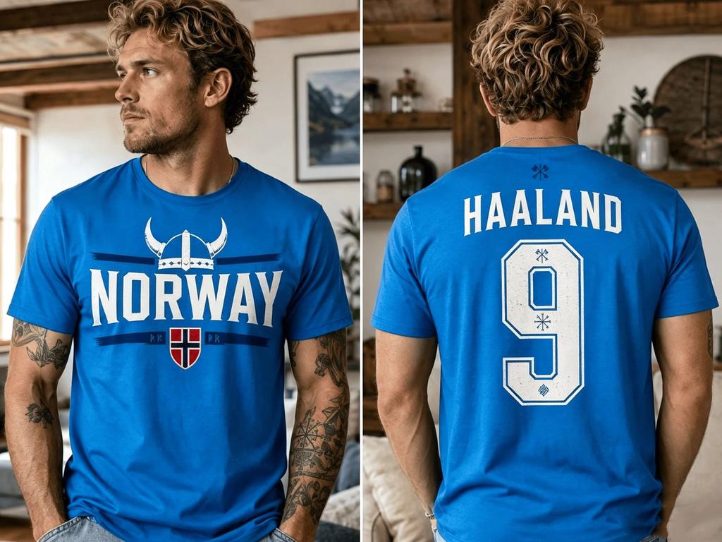 Norway Haaland #9 Graphic 2026 Norway Soccer Fan T-Shirt Men's Women's Y2k Popular Oversized Tshirt Casual O-Neck Tee