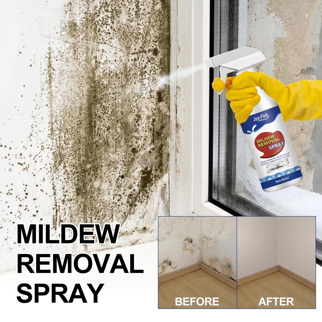 Jue-fish Mildew Remover Kit Cleaning Bathroom Tiles Walls Ceiling Mildew Spots Multi-Purpose Mildew Stain Remover Spray