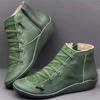 Plus Size Women's Retro Ankle Boots - Flat Bottom, Casual, Autumn/Winter, Size 43