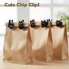 8 PCS Cute Chip Clips, Food Bag Clips, Black Cat Shaped Chip Clip, Acrylic Kitchen Snacks Clip for Airtight Seal Food Storage, Paper Storage