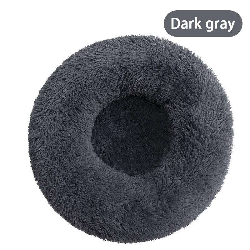 Furry Pet Bed - Round Cat Bed and Dog Bed - Soft and Fluffy Pet Bed - Ideal Sleeping Companion for Kittens and Puppies