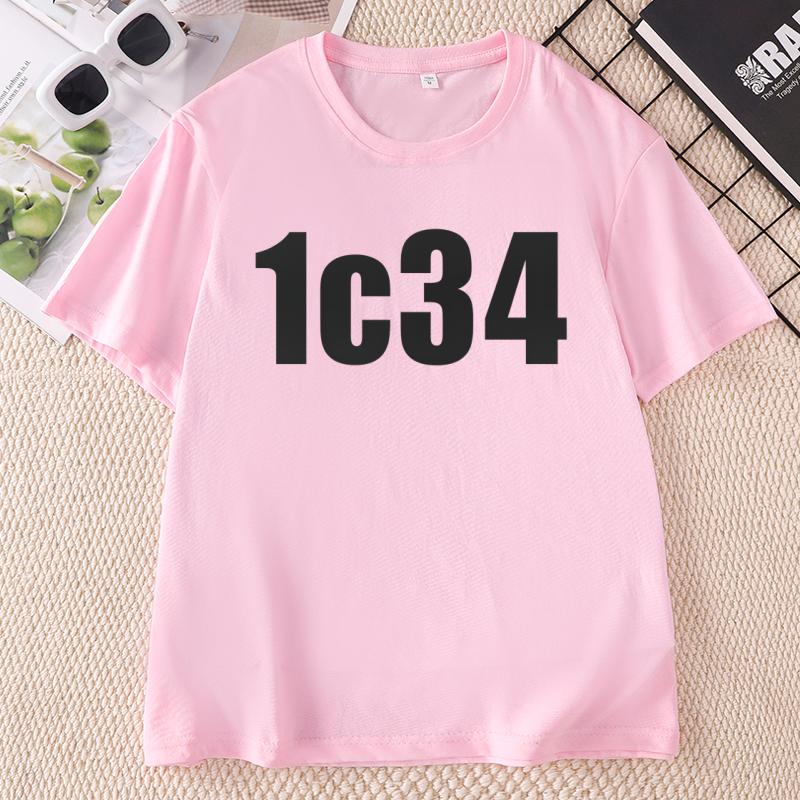 Cotton 1c34 TShirt Tee Y2k Meme T Shirt Print Round Neck Cotton Short Sleeve Tshirt Unisex Unisex Streetwear Clothing