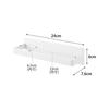 Yamazaki Jitsugyo Film Hook Bath Boot Holder White W24 x D7.6 x H6cm Plate Floating Storage For Places Where Magnets Can't Attach 1529