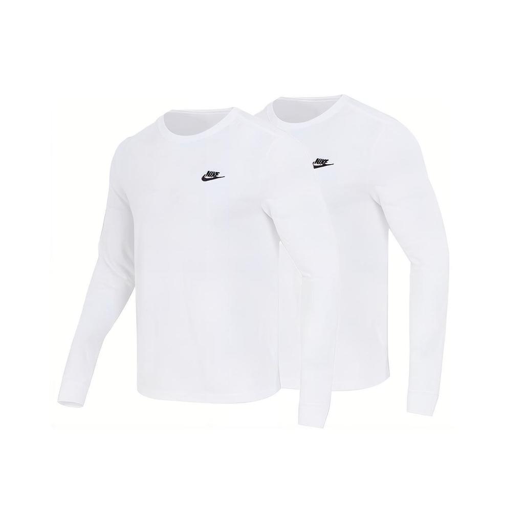 Nike Embroidered Logo Loose-Fit Running Long Sleeve T-Shirt Men Tops White AR5194-100