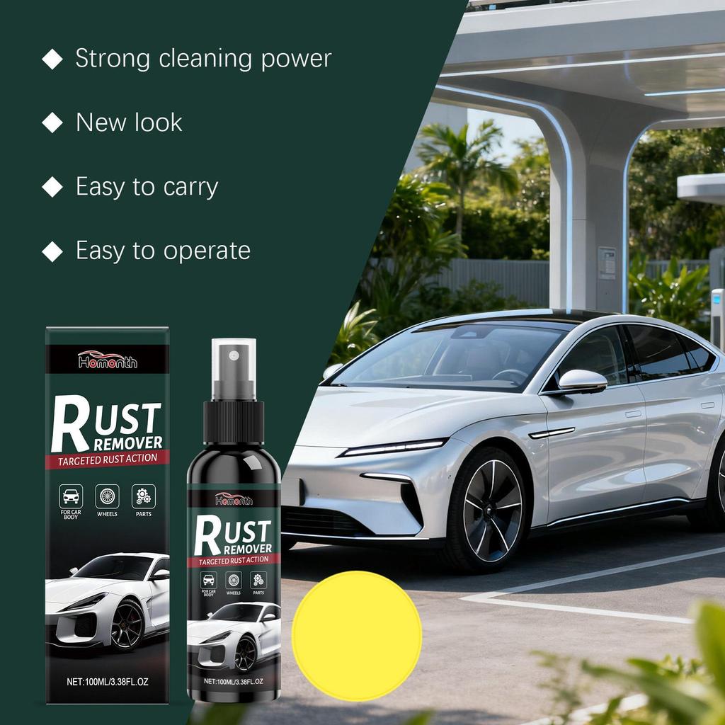 HOMONTH Multi-Purpose Rust Remover Spray for Metal, Cars, and Home Hardware